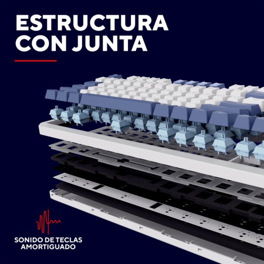Teclado Trust GXT 872 Xyra mecánico TKL RGB con switches hot-swap y layout español