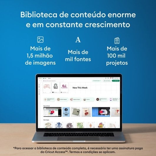 Plotter Cricut Joy 2 Azul Compacto Bluetooth Pack Essential Ferramentas e Materiais