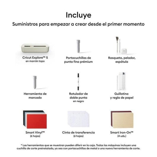 Plotter de corte Cricut Explore 5 Marrón Topo Pack Essential Bluetooth USB-C