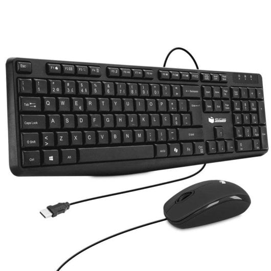 Teclado PcCom Essential MK20 com tecla Copilot Português Preto