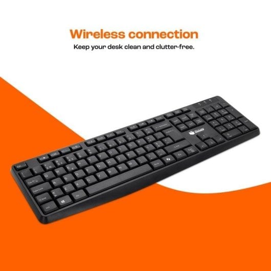Teclado PcCom Essential MK20 Wireless com tecla Copilot português preto