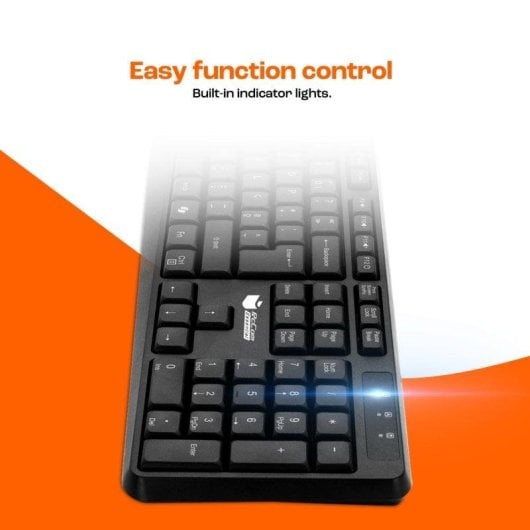 Teclado PcCom Essential MK20 Wireless com tecla Copilot português preto