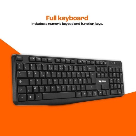 Clavier PcCom Essential MK20 Wireless AZERTY avec touche Copilot noir