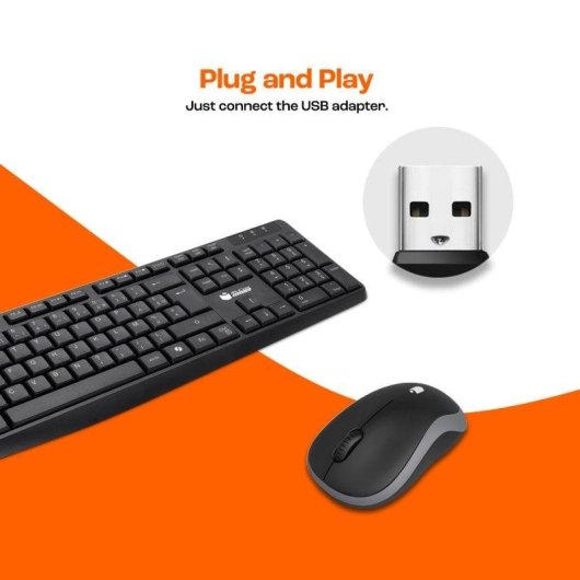 Clavier PcCom Essential MK20 Wireless AZERTY avec touche Copilot noir