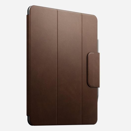 Funda NOMAD Leather Folio para iPad Pro 13” Couro Castanho Fecho Magnético