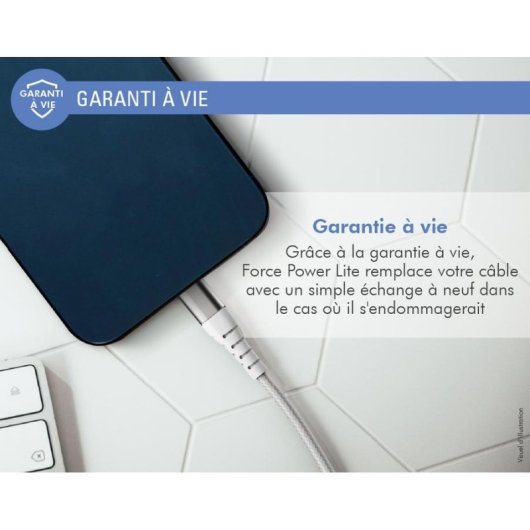 Handykabel FORCE CASE FPLIAMFI1M2RW Weiß Kunststoff 1 Stück