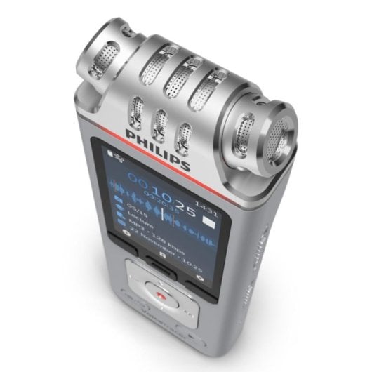 Dictáfono Philips DVT4115 8GB 3 Micrófonos Estéreo Control Remoto App