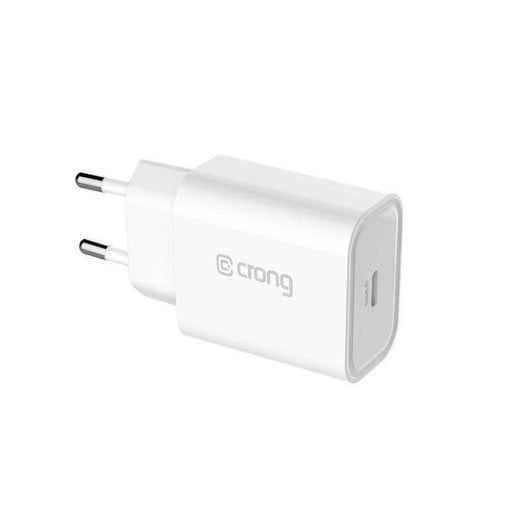 Caricatore CRONG CRG-TUSBC20-WHI USB-C 20W Power Delivery Quick Charge Bianco