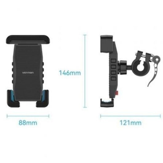 Support Smartphone Vention KCWB0 Noir Triple Renfort Rotation 360° Vélo