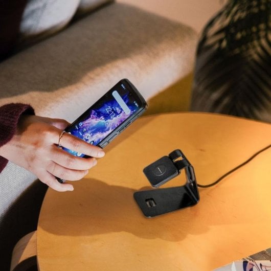 Cargador inalámbrico Crosscall X-DOCKe USB carga rápida 18W cable 1 m negro