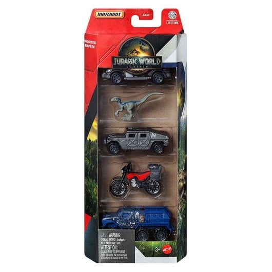 Véhicule Matchbox MATTEL Jurassic World JGL24 Set Métal 1:64 Multicolore