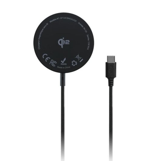 Cargador inalámbrico Samsung GP-SACBMSALK25 Qi2 USB carga rápida negro