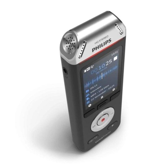 Dictafone Philips Voice Tracer DVT2110/00 Estéreo 8GB LCD USB-C Preto