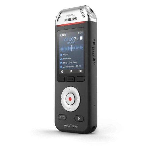 Dictafone Philips Voice Tracer DVT2110/00 Estéreo 8GB LCD USB-C Preto