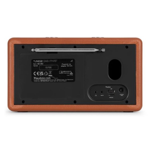 Radio portátil Audizio Tune60-BN DAB+ FM Bluetooth pantalla LCD 2,4" marrón