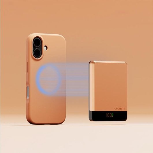 Batería externa Cygnett MagSlim 10000 mAh inalámbrica cobre MagSafe