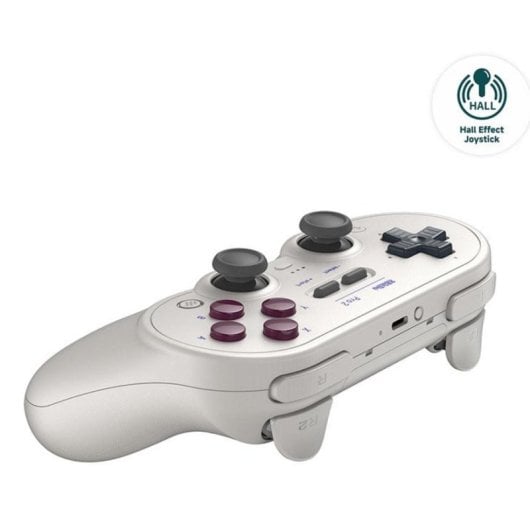 Mando 8Bitdo Pro 2 Hall Effect Blanco USB Switch Android cable 1,8 m