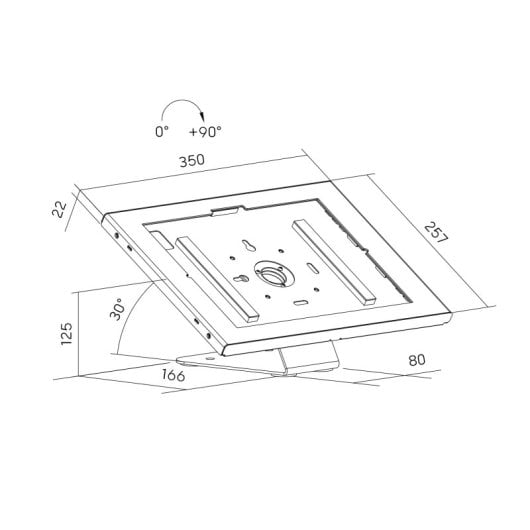 Kimex Soporte Universal De Pared O De Mesa Para Tablet Apple Y Samsung 12.9''-13'', Negro