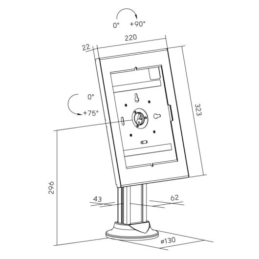 Kimex Soporte De Mesa Universal Para Tablets Apple Y Samsung 10.9''-11'', Blanco