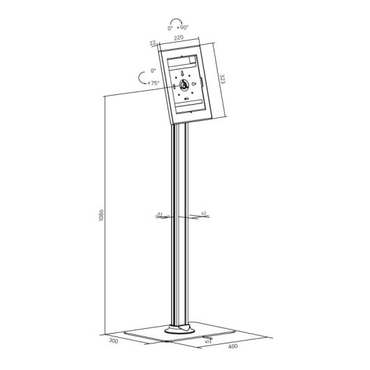 Kimex Soporte Universal Para Tablets Apple Y Samsung 10.9''-11'', Blanco