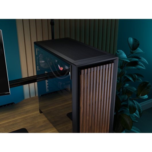Case PC Corsair FRAME 4000D Wood RS nero noce semitorre modulare 4 ventole PWM