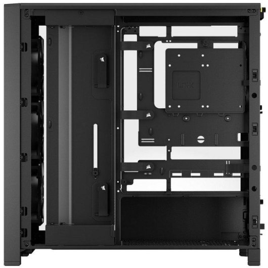 Case PC Corsair FRAME 4000D Wood RS nero noce semitorre modulare 4 ventole PWM