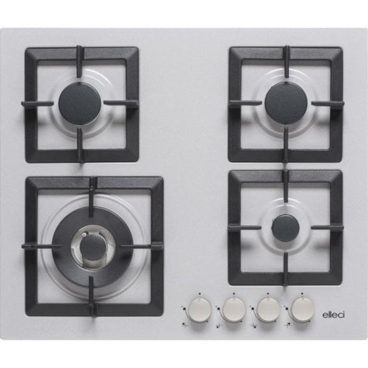 Kochfeld Elleci Plano 60 M79 Alu 60 cm Gas Metaltek 4 Zonen
