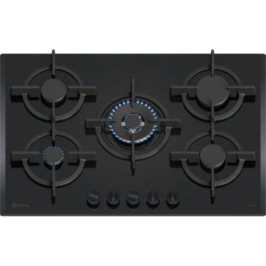 Placa Balay 3ETG676RB Gas 75 cm Vidrio Templado 5 Zonas Wok Integrada Negra