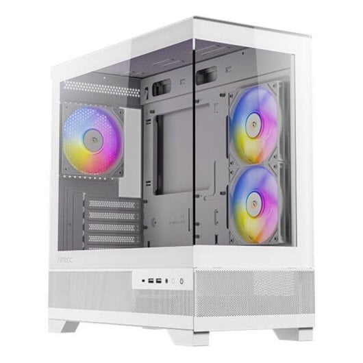 Boîtier Antec CX500m ARGB Mini Tower Blanc Verre Acier ITX micro ATX ARGB