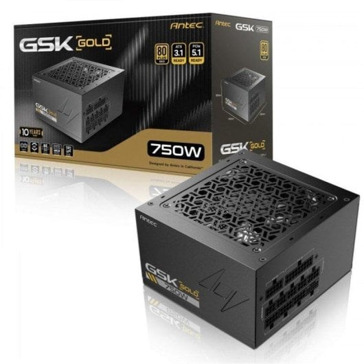 Fuente de Alimentación Antec GSK750 v2 750W 80 Plus Gold modulaire ATX 3.1 PCIe 5.1