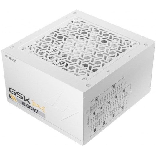 Fuente de Alimentación Antec GSK850 v2 850W Certificación 80 Plus Gold modular blanca