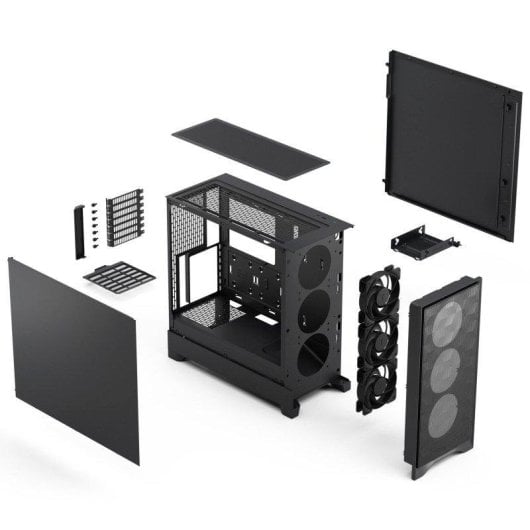 Caja Fractal Pop 2 Air Black Solid ATX Midi Tower acero ventilación avanzada