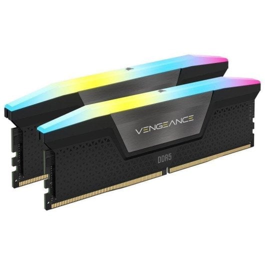 Memoria RAM Corsair Vengeance RGB 16GB 2x8GB DDR5 6000MHz CL36 AMD EXPO Intel XMP Gris