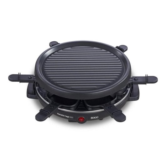 Raclette-Grill SOGO BAR-SS-10367 800W Antihaft 6 Personen Schwarz
