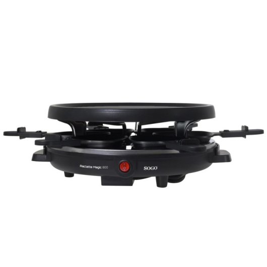 Raclette-Grill SOGO BAR-SS-10367 800W Antihaft 6 Personen Schwarz