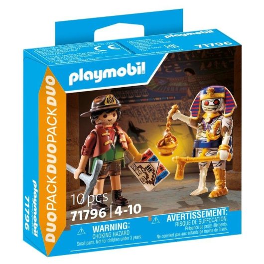 Figurine Playmobil 71796 Chasseur de Trésors et Momie Multicolore