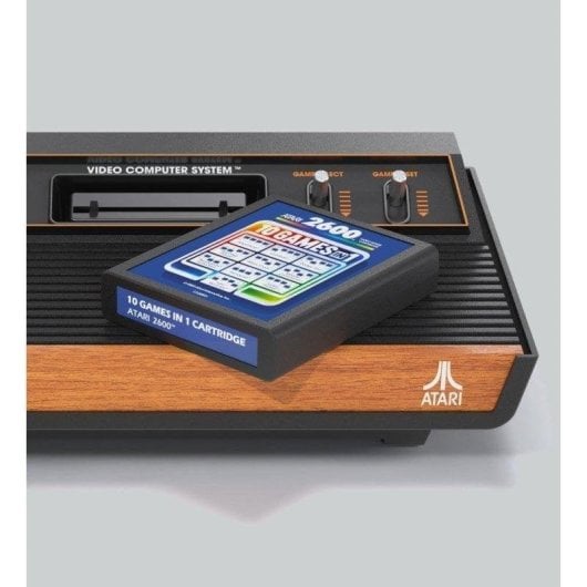 Plaion Atari 2600 Plus Retro Sobremesa Sem Processador Sem Armazenamento Joystick Cartucho 10 em 1 Preto Laranja