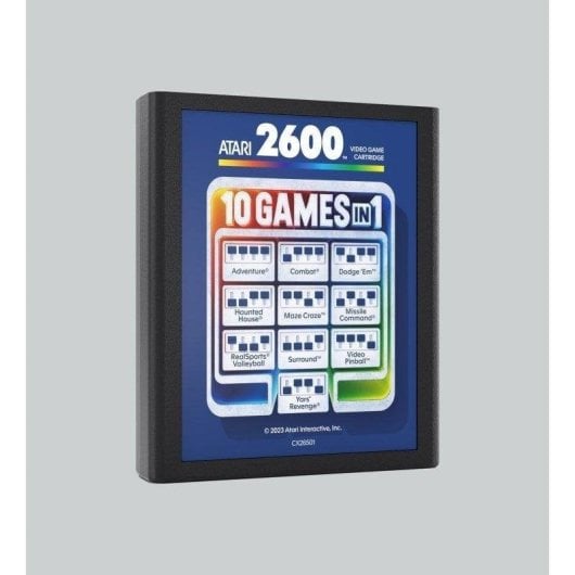 Plaion Atari 2600 Plus Retro Sobremesa Sem Processador Sem Armazenamento Joystick Cartucho 10 em 1 Preto Laranja