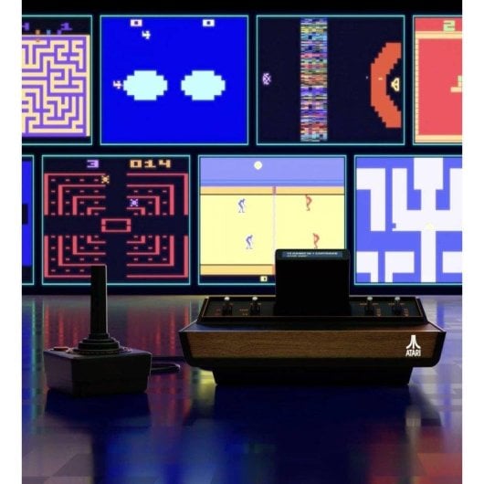 Atari 2600 Plus Retro Sobremesa Negro Naranja Incluye Joystick y Cartucho 10 en 1