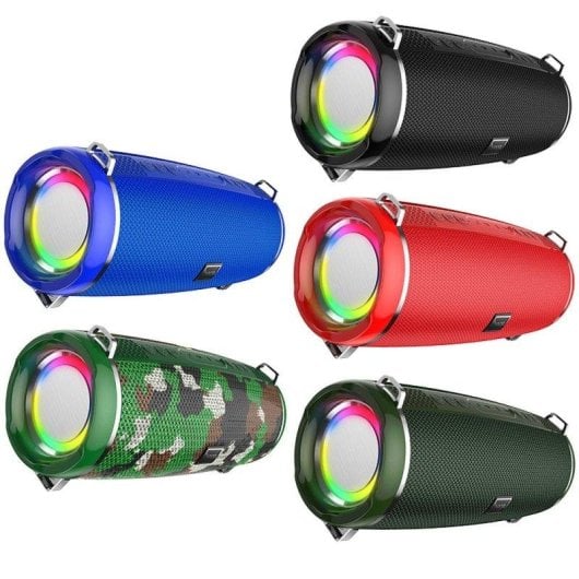 Altavoces Hoco Portátiles Bluetooth 10W con batería de larga duración e iluminación