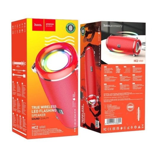 Altavoces Hoco Bluetooth Portátiles 10W con batería de larga duración y diseño robusto e iluminación