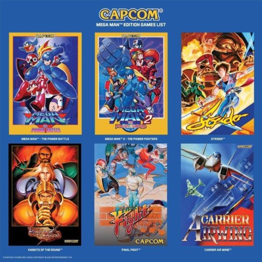 Blaze Evercade Alpha Mega Man Retro Sem Processador Sem Armazenamento 6 Jogos Azul