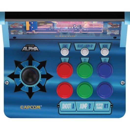 Blaze Evercade Alpha Mega Man Retro Sem Processador Sem Armazenamento 6 Jogos Azul