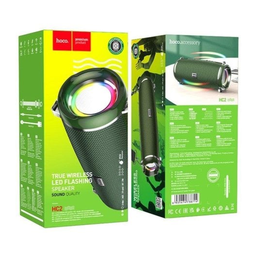 Altavoces Hoco Bluetooth Portátiles 10W con iluminación y batería de larga duración