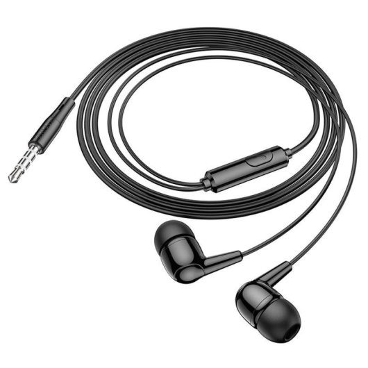 Auricolari Hoco M97 con filo Jack 3.5 mm Microfono controllo volume Nero