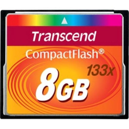 Memoria CompactFlash Transcend TS8GCF133 8GB MLC 50MB/s 133x Negra