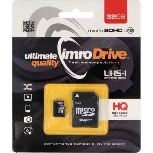 Memoria microSD Avizar IMRO 32GB UHS-I Clase 10 con adaptador