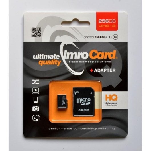 MicroSDXC AVIZAR IMRO 10/256GB UHS-3 ADP Class 10 256GB SD-Adapter