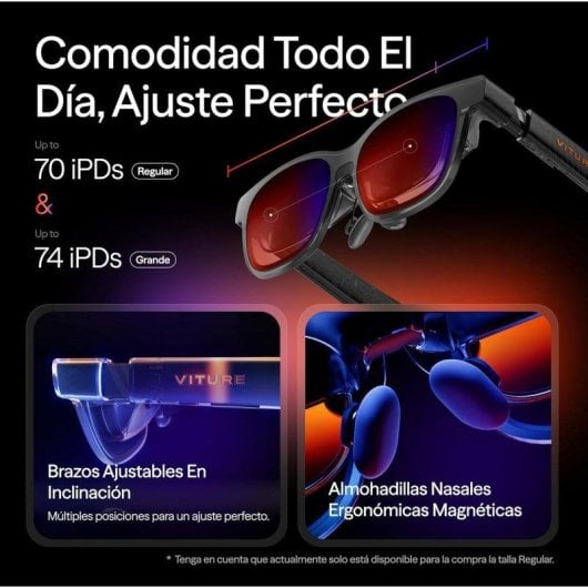 Gafas XR VITURE Luma Pro Pantalla 152" 1200p 1000 nits RGB Audio HARMAN Grande