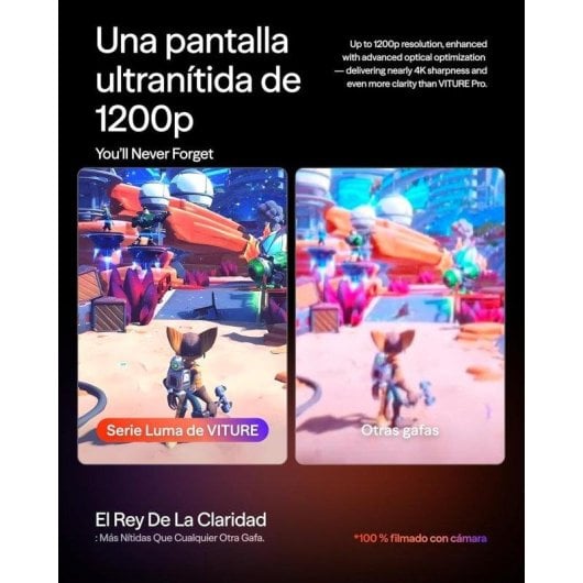 Gafas VITURE Luma Ultra XR 1200p 6DoF AR 1500 Nits Audio HARMAN